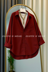 MAROON BUTTON DOWN SHIRT